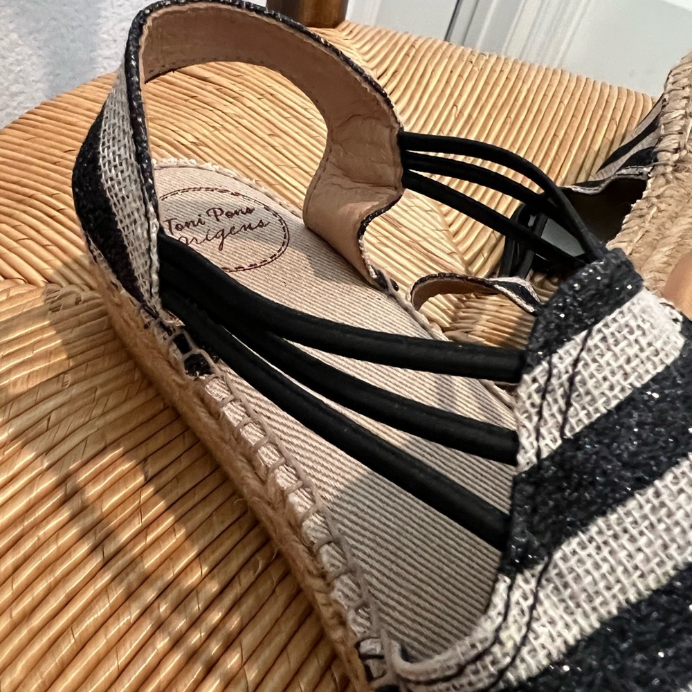 Toni Pons Espadrilles black tan shimmer